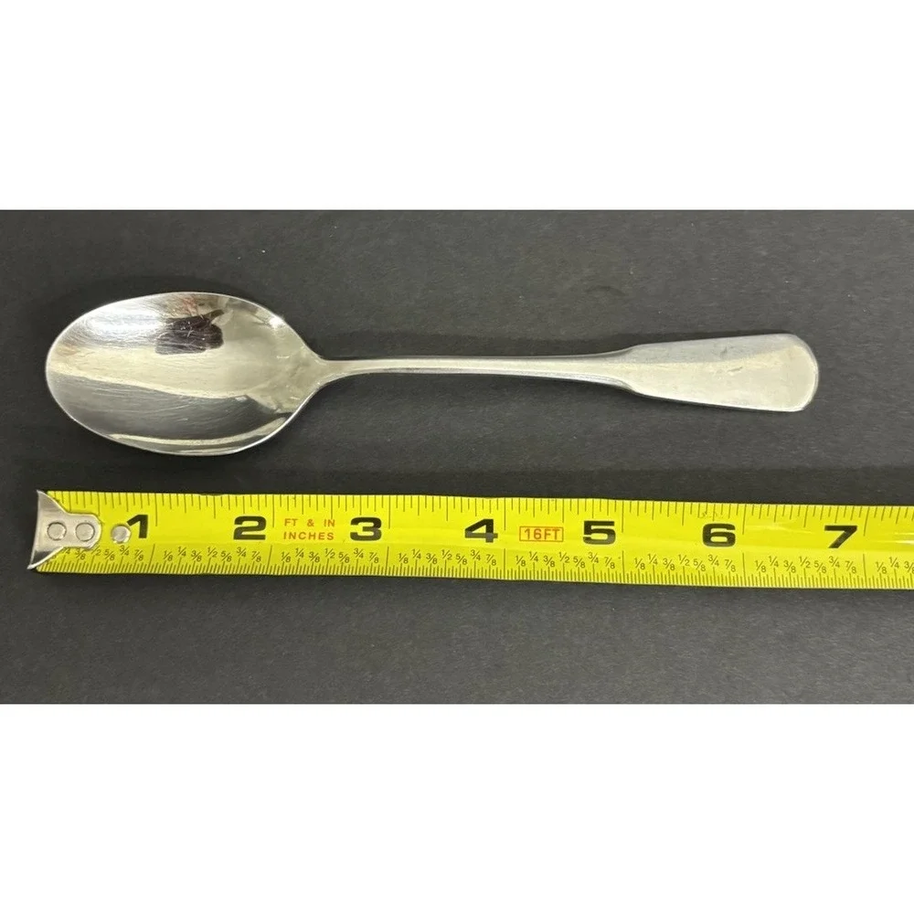 4 Oneida Colonial Boston Minute Man Oval Soup Spoons 6 7/8